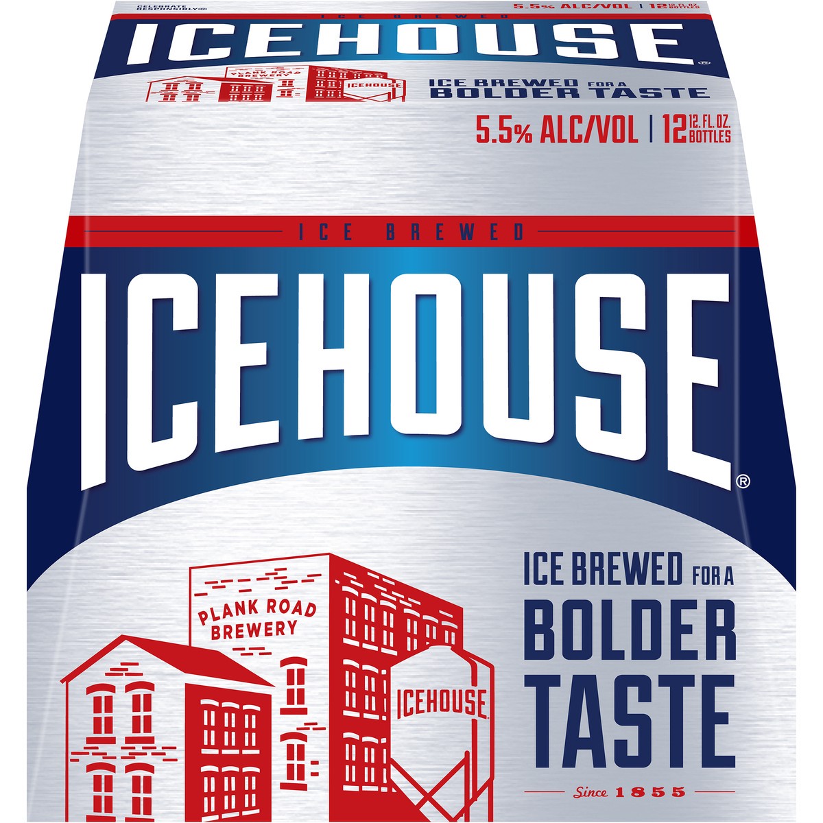 slide 1 of 9, Icehouse Beer, American Lager, 12 Pack, 12 fl. oz. Bottles, 5.5% ABV, 12 fl oz