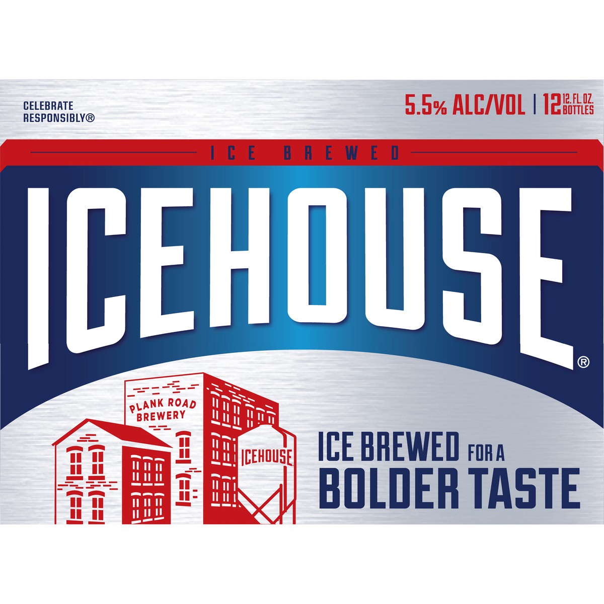 slide 9 of 9, Icehouse Beer, American Lager, 12 Pack, 12 fl. oz. Bottles, 5.5% ABV, 144 fl oz