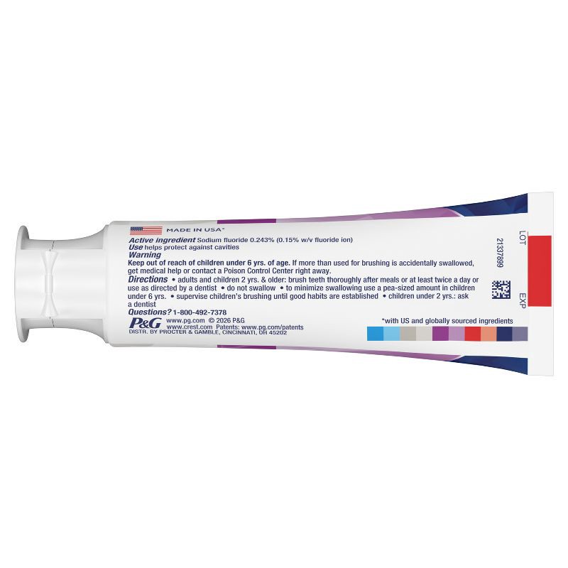 slide 15 of 15, Crest 3D White Advanced Teeth Whitening Toothpaste, Radiant Mint - Trial Size - 2.4oz, 2.4 oz