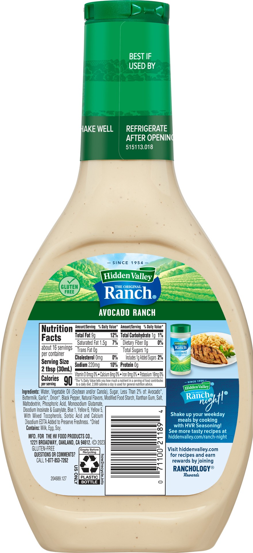 slide 3 of 5, Hidden Valley Avocado Ranch Salad Dressing & Topping, 16 fl oz