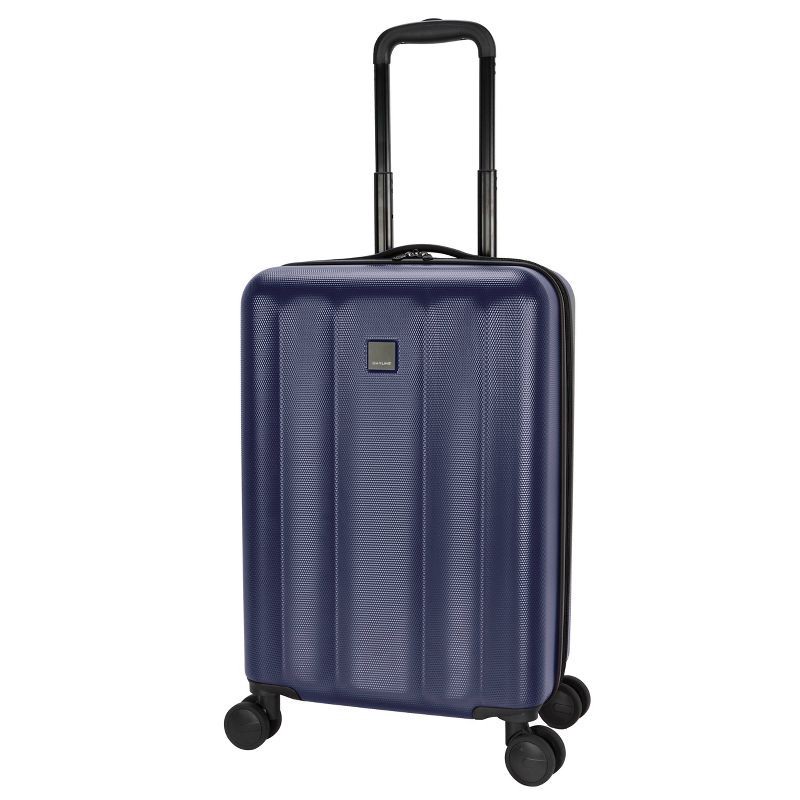 slide 2 of 8, Skyline Hardside Carry On Spinner Suitcase - Navy Peony, 1 ct