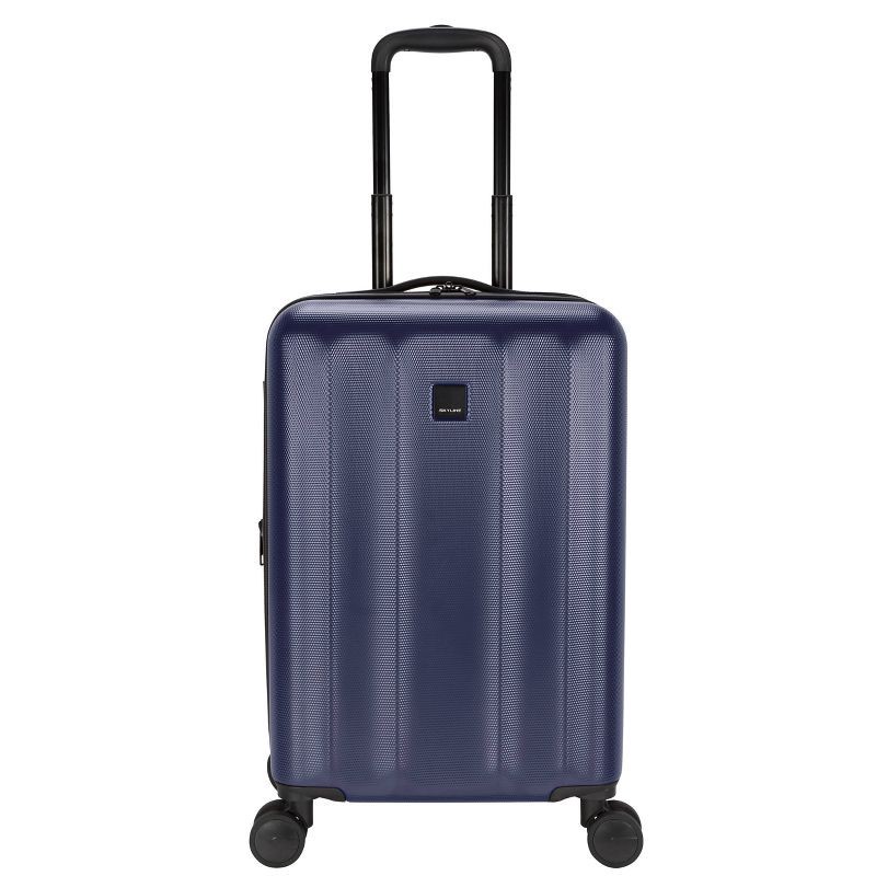 slide 1 of 8, Skyline Hardside Carry On Spinner Suitcase - Navy Peony, 1 ct