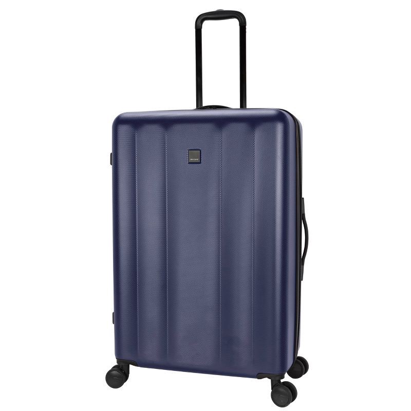 slide 2 of 8, Skyline Hardside Large Checked Spinner Suitcase - Navy Peony, 1 ct