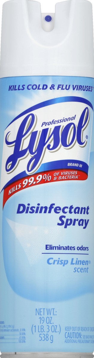 slide 3 of 6, Lysol Professional Lysol Disinfectant Spray, Crisp Linen, 19oz, 19 oz