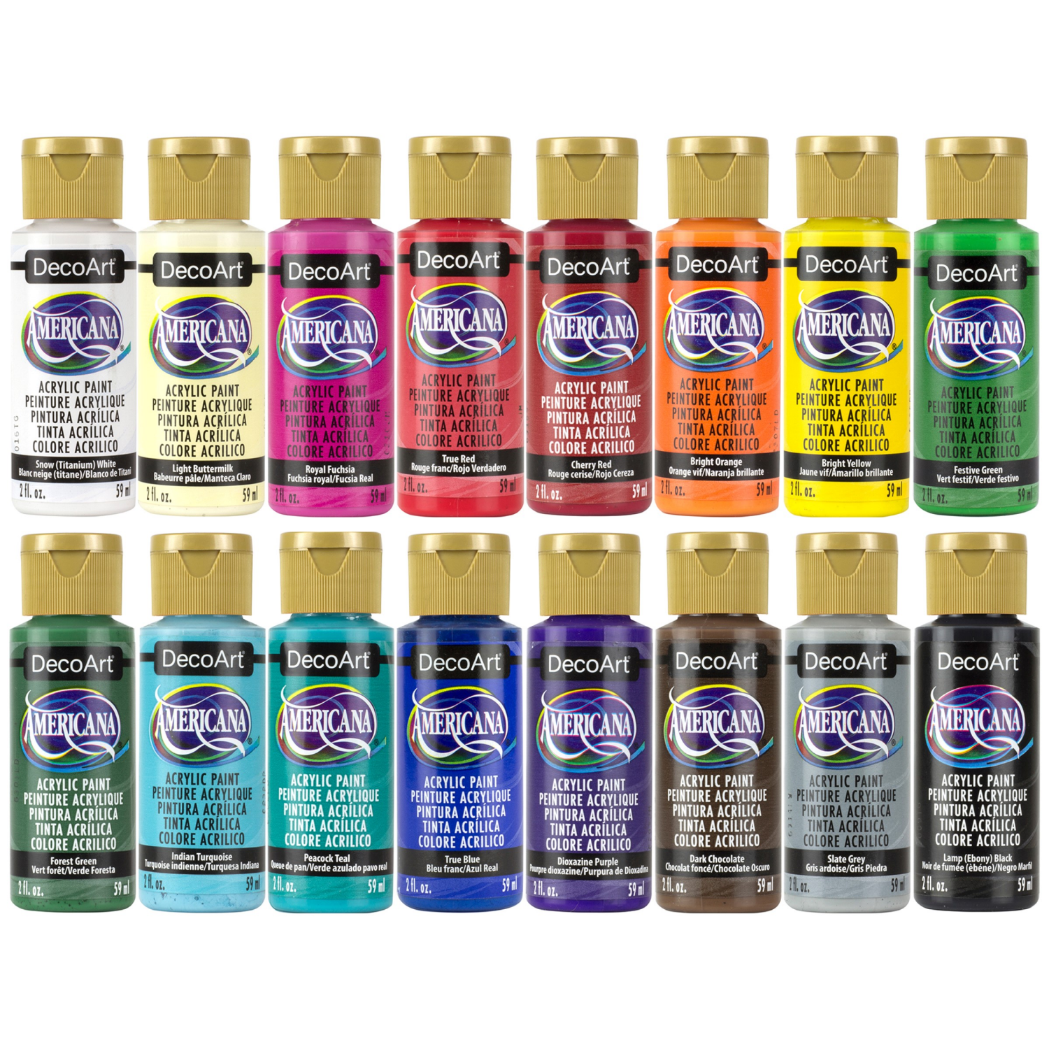 slide 1 of 1, Deco Art Americana Acrylics Paint Set, 16 ct, 16 ct