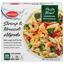 Wholey Shrimp & Broccoli Alfredo Pasta Bowl 8 oz