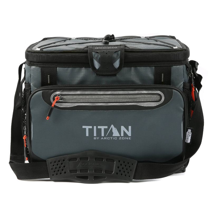 slide 2 of 15, Titan by Arctic Zone Deep Freeze Zipperless Hardbody 20qt Cooler - Sharkskin Gray, 20 qt