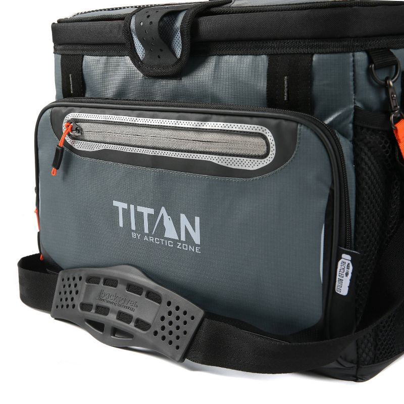 slide 6 of 18, Titan by Arctic Zone Deep Freeze Zipperless Hardbody 20qt Cooler - Sharkskin Gray, 20 qt