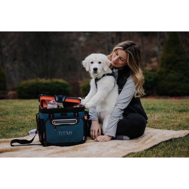 slide 13 of 20, Titan by Arctic Zone Deep Freeze 16qt Zipperless Hardbody Cooler - Jungle Hunt, 16 qt