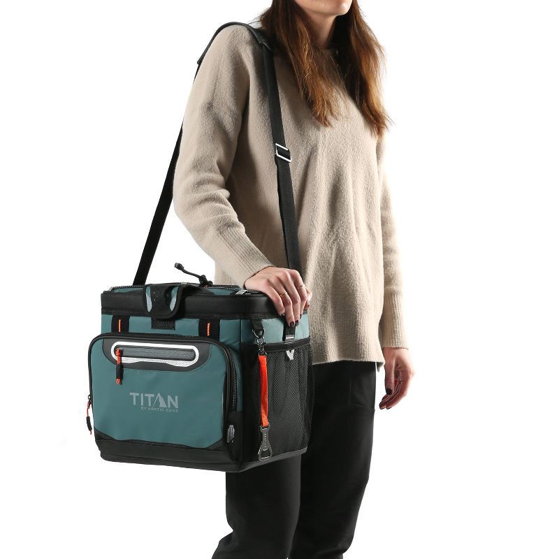 slide 10 of 20, Titan by Arctic Zone Deep Freeze 16qt Zipperless Hardbody Cooler - Jungle Hunt, 16 qt