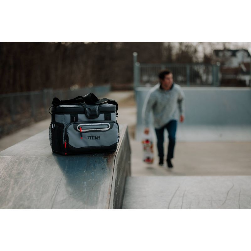 slide 12 of 19, Titan by Arctic Zone Deep Freeze Zipperless Hardbody 8qt Cooler - Sharkskin Gray, 8 qt