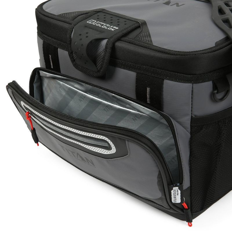 slide 7 of 19, Titan by Arctic Zone Deep Freeze Zipperless Hardbody 8qt Cooler - Sharkskin Gray, 8 qt