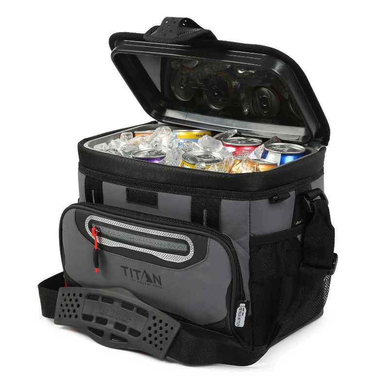 slide 8 of 19, Titan by Arctic Zone Deep Freeze Zipperless Hardbody 8qt Cooler - Sharkskin Gray, 8 qt