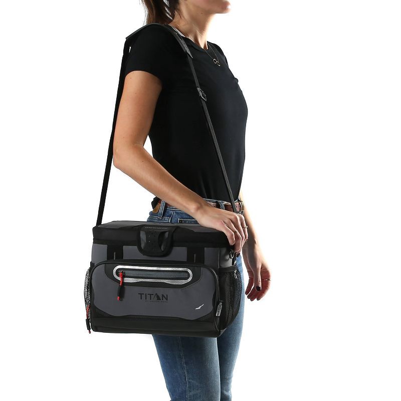 slide 9 of 19, Titan by Arctic Zone Deep Freeze Zipperless Hardbody 8qt Cooler - Sharkskin Gray, 8 qt