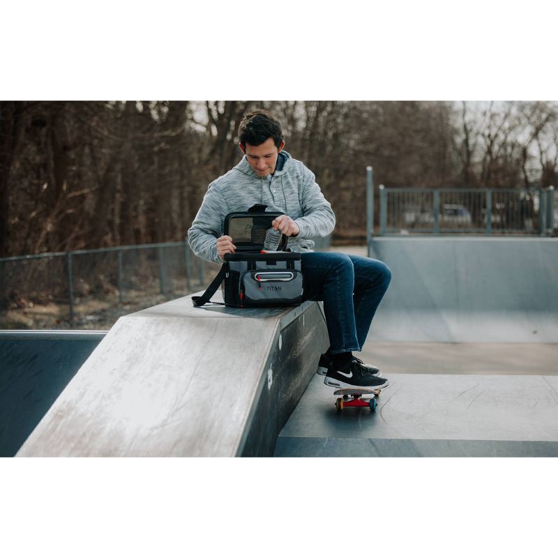 slide 10 of 19, Titan by Arctic Zone Deep Freeze Zipperless Hardbody 8qt Cooler - Sharkskin Gray, 8 qt