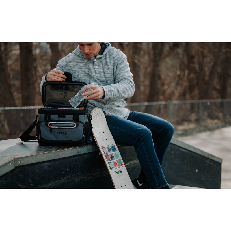 slide 11 of 19, Titan by Arctic Zone Deep Freeze Zipperless Hardbody 8qt Cooler - Sharkskin Gray, 8 qt