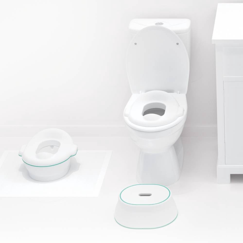 slide 3 of 10, Fridababy All-In-One Potty Kit Includes Grow-With-Me Potty, Toilet Topper, Step Stool and Cleanup Essentials, 1 ct