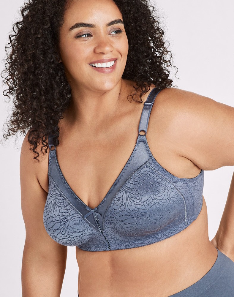 slide 1 of 1, Bali Double Support Lace Wirefree Spa Closure Bra, 40c