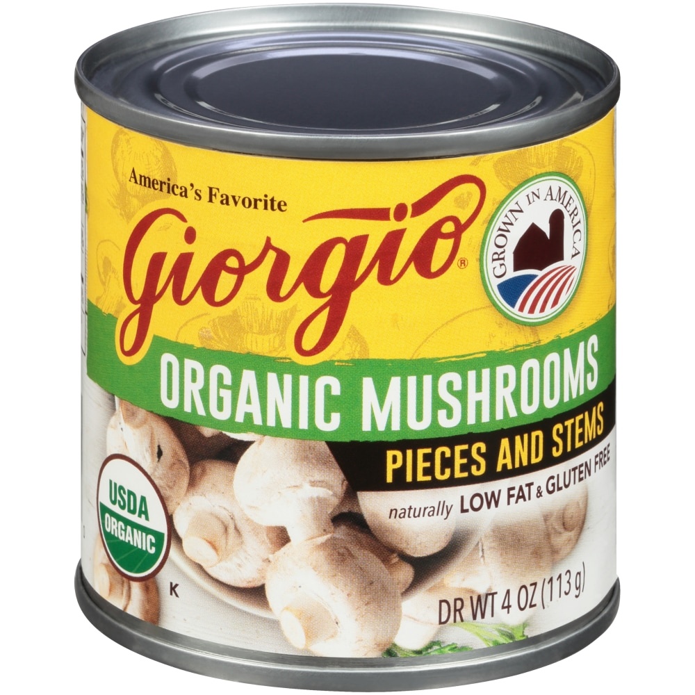 slide 1 of 8, Giorgio Organic Pieces & Stems Mushrooms, 4 oz