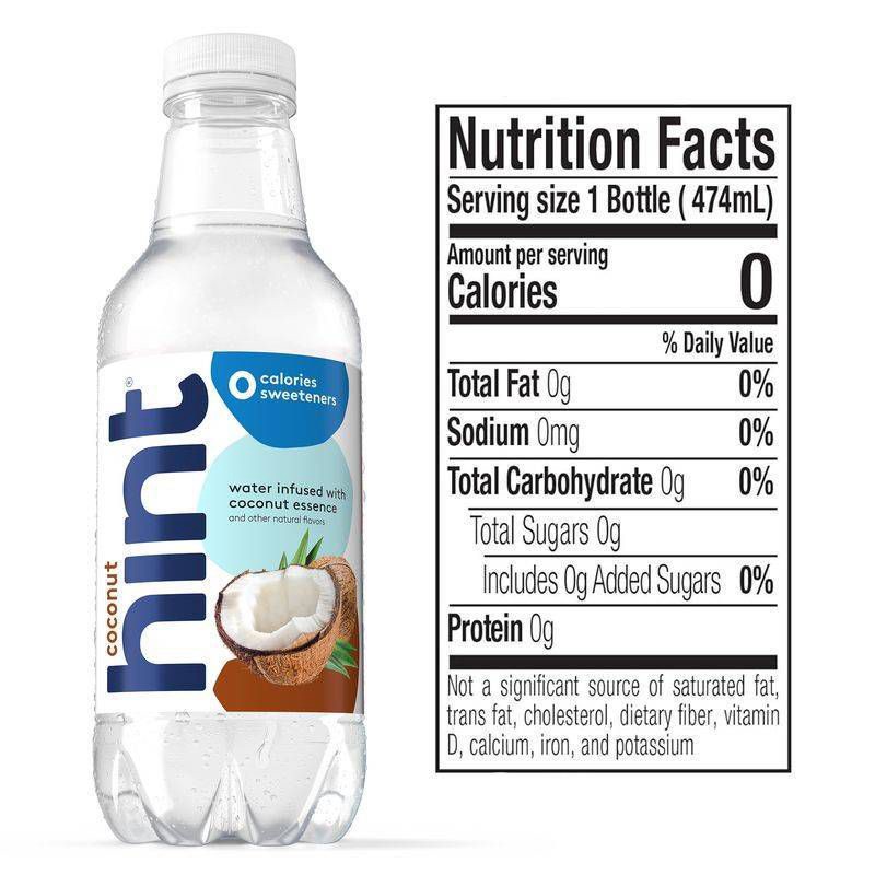 slide 3 of 6, hint Coconut Flavored Water - 16 fl oz Bottle, 16 fl oz