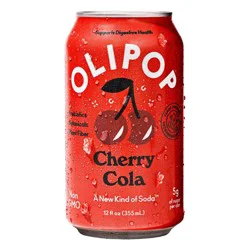 OLIPOP Cherry Cola Prebiotic Soda - 12 fl oz Can
