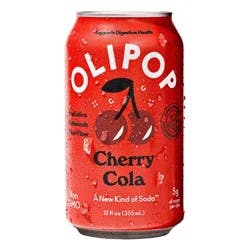 OLIPOP Cherry Cola Prebiotic Soda - 12 fl oz Can