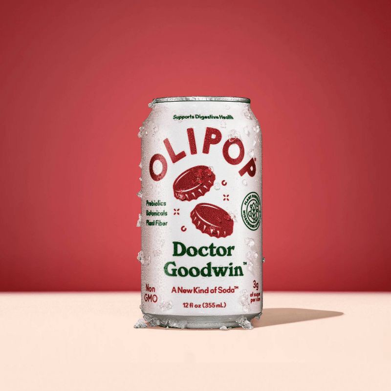 slide 2 of 8, OLIPOP Doctor Goodwin Prebiotic Soda - 12 fl oz Can, 12 fl oz