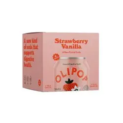 OLIPOP Strawberry Vanilla Prebiotic Soda - 4ct/12 fl oz
