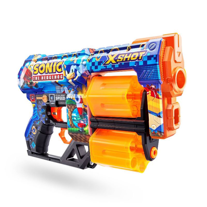 slide 2 of 5, X-Shot SKINS Dread Dart Blaster - Sonic the Hedgehog by ZURU, 1 ct
