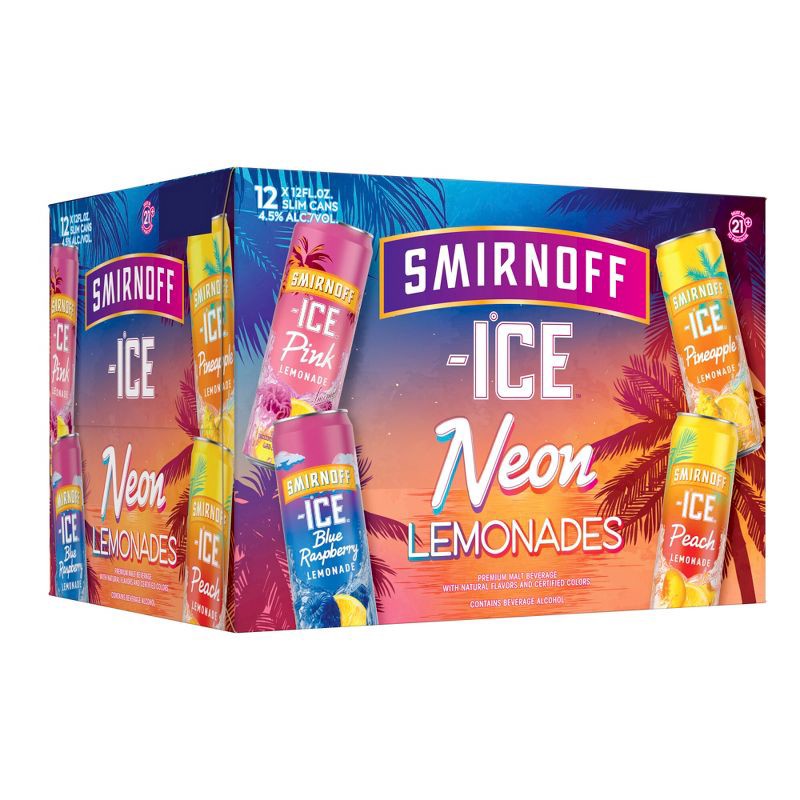 slide 5 of 9, Smirnoff ICE Lemonade Variety- 12pk/12 fl oz Cans, 12 ct; 12 fl oz