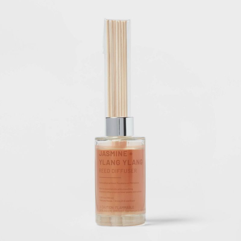 slide 1 of 3, 100ml Glass Reed Diffuser Jasmine & Ylang Ylang - Threshold™: Home Aroma, Essential Oils, Stylish Bottle, 100 ml