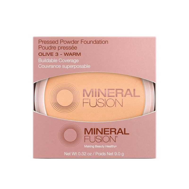 slide 3 of 3, Mineral Fusion Age-Defying Pressed Powder Foundation - Olive 3 - Warm - 0.32oz, 0.32 oz