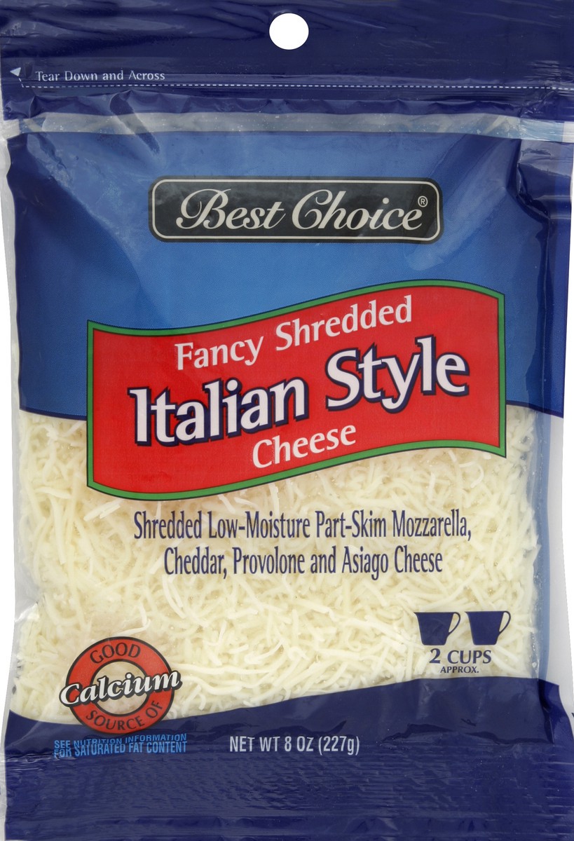 slide 3 of 3, Best Choice Italian Style Shredded Cheese, 8 oz