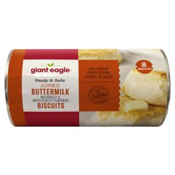 Giant Eagle Jumbo Buttermilk Biscuits, Ready To Bake