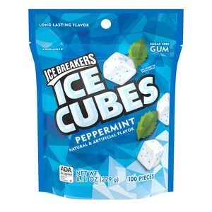 slide 1 of 1, Ice Breakers Ice Cubes Sugar Free Peppermint Gum, 100 Ct, 8.64 oz