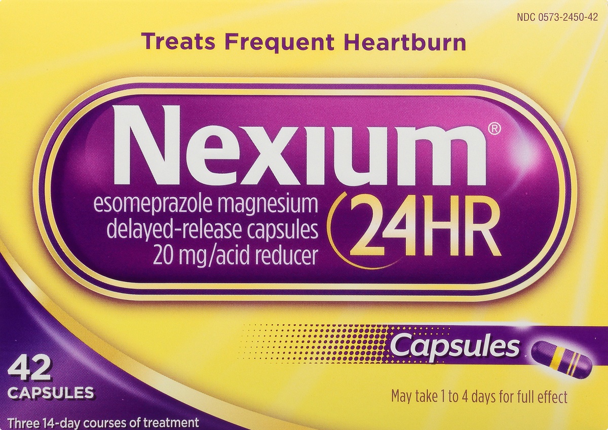 Nexium 24HR Delayed Release Heartburn Relief Capsules - Esomeprazole ...