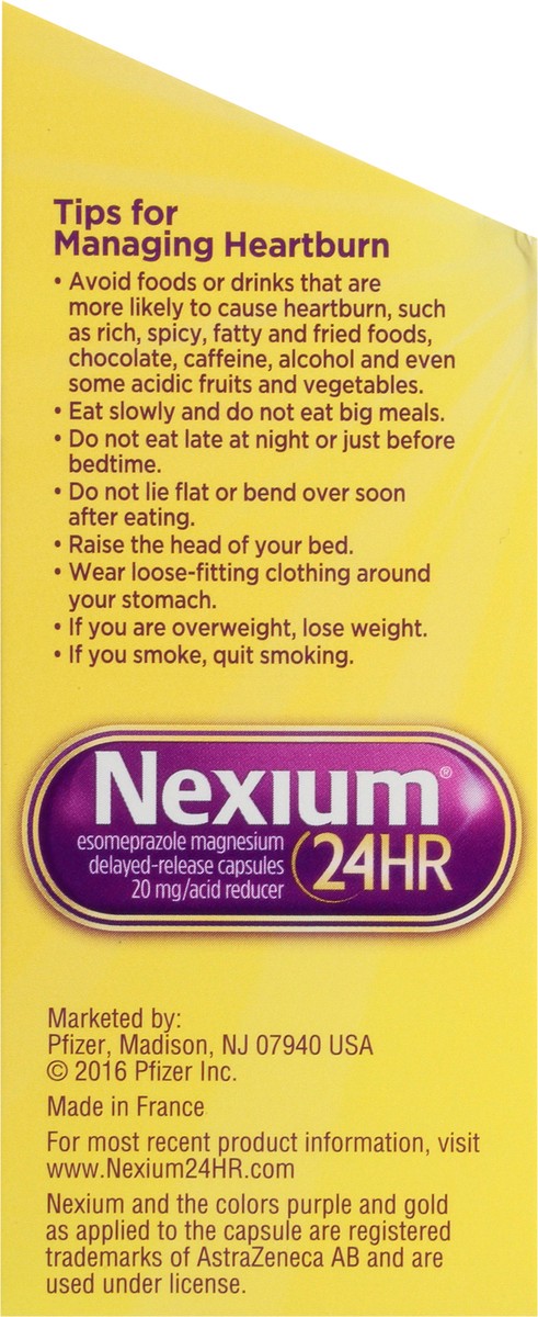 slide 8 of 13, Nexium 24HR Delayed Release Heartburn Relief Capsules with Esomeprazole Magnesium Acid Reducer - 42ct, 42 ct