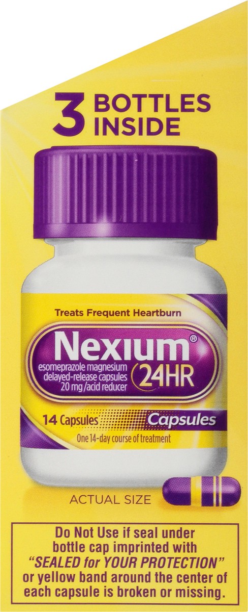 slide 7 of 13, Nexium 24HR Delayed Release Heartburn Relief Capsules with Esomeprazole Magnesium Acid Reducer - 42ct, 42 ct