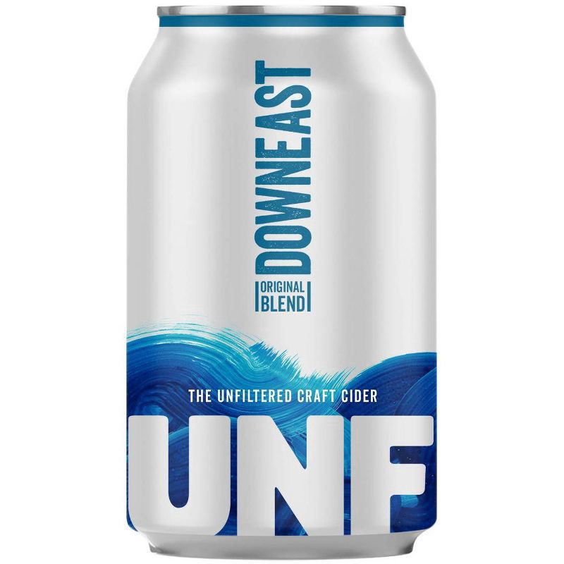 slide 5 of 5, Downeast Cider House Downeast Original Blend Unfiltered Hard Cider - 4pk/12 fl oz Cans, 4 ct; 12 fl oz
