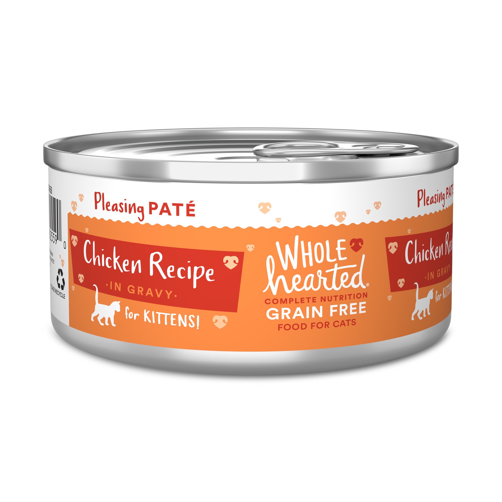 slide 1 of 1, WholeHearted Grain Free Chicken Recipe Wet Food Pate for Kittens, 5.5 oz., 5.5 oz