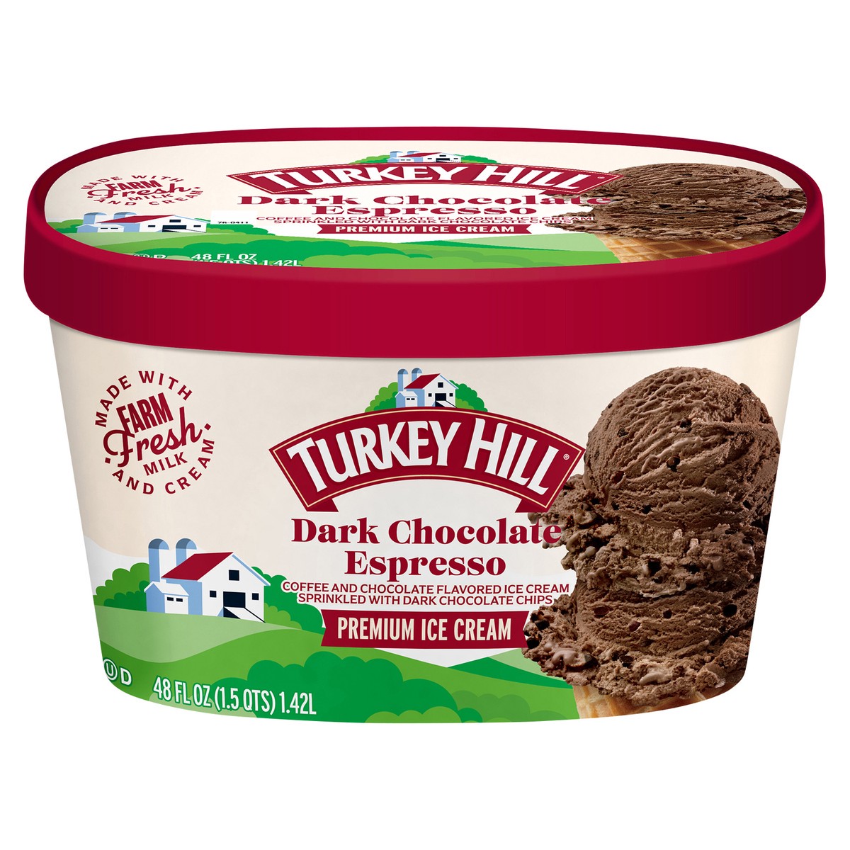 slide 1 of 2, Turkey Hill Dark Chocolate Espresso, 48 oz