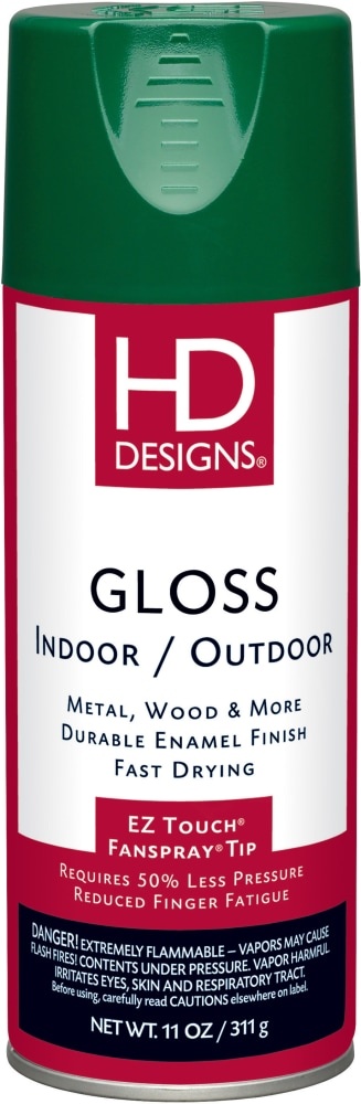 slide 1 of 1, Hd Designs Indoor/Outdoor Gloss Spray Paint - Shamrock Green - 11 Ounce, 11 oz