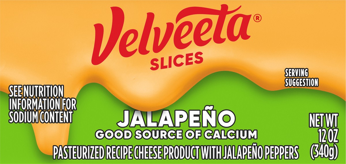 slide 5 of 9, Velveeta Slices Jalapeno Cheese with Jalapeno Peppers, 16 ct Pack, 16 ct