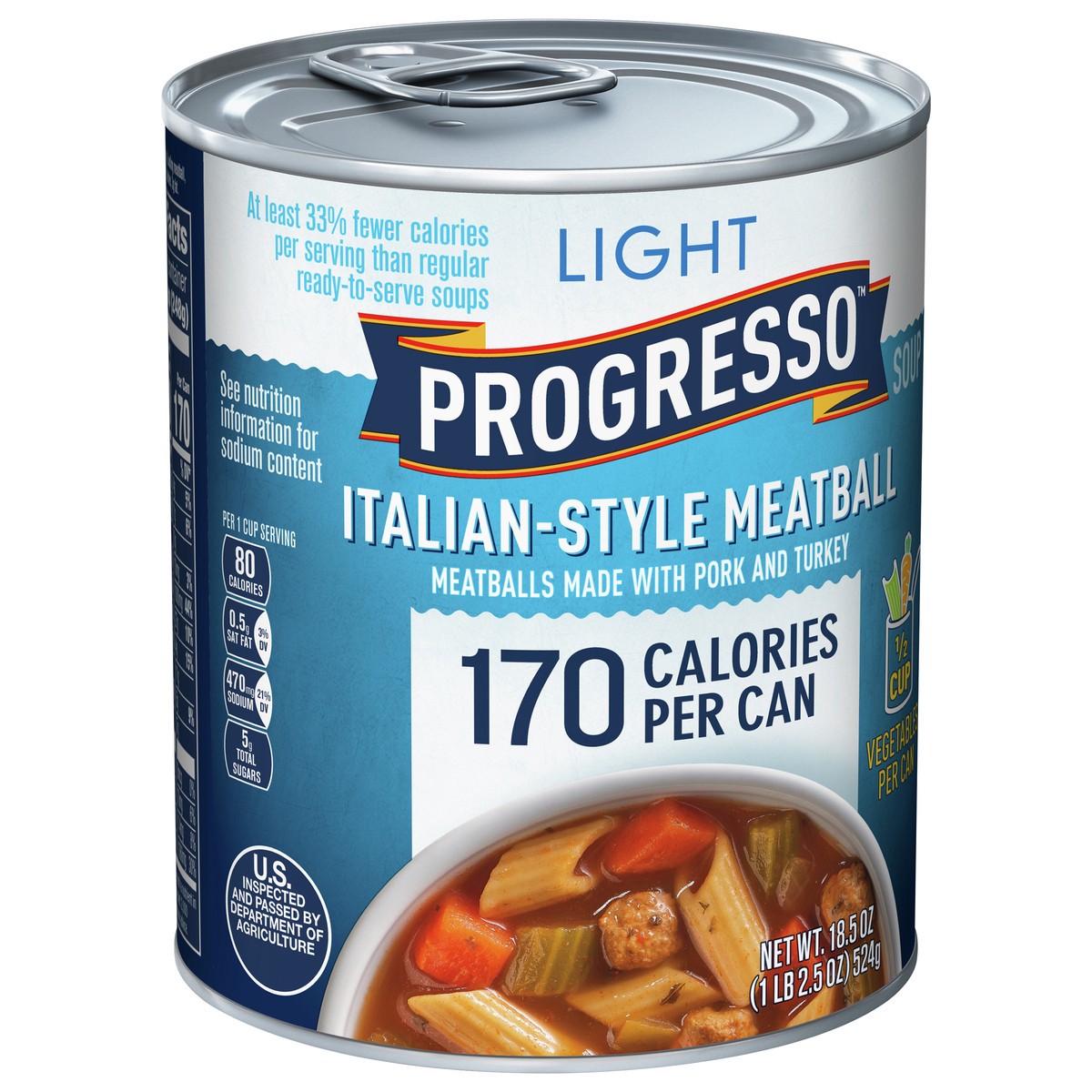 slide 2 of 11, Progresso Light Soup, Italian Style Meatball, 18.5 oz, 18.5 oz