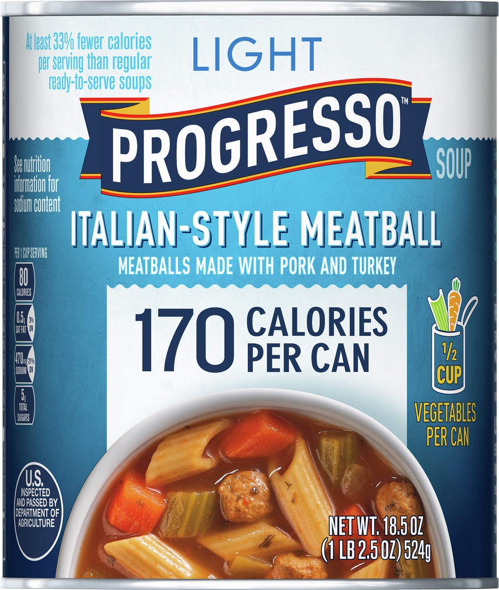 slide 9 of 11, Progresso Light Soup, Italian Style Meatball, 18.5 oz, 18.5 oz