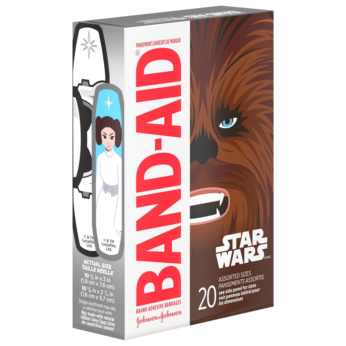slide 3 of 9, BAND-AID Adhesive Bandages for Minor Cuts and Scrapes, Featuring Star Wars Characters for Kids, Assorted Sizes 20 ct, 20 ct
