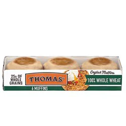 Thomas' 100% Whole Wheat English Muffins - 12 Oz