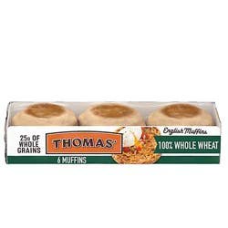 Thomas' 100% Whole Wheat English Muffins - 12 Oz