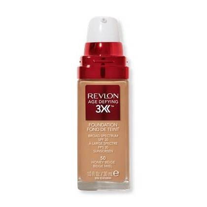 slide 1 of 4, Revlon Age Defying Lifting Firming - Honey Beige Makeup, 1 oz