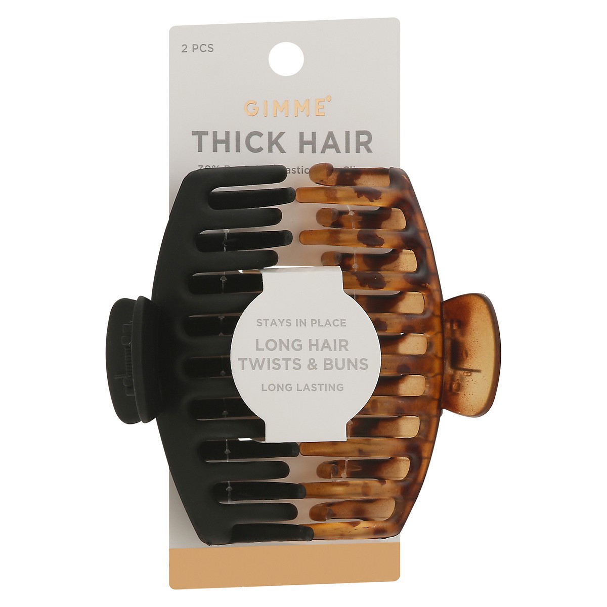 slide 5 of 9, gimMe Thick Hair Claw Clips 2 ea, 2 ct